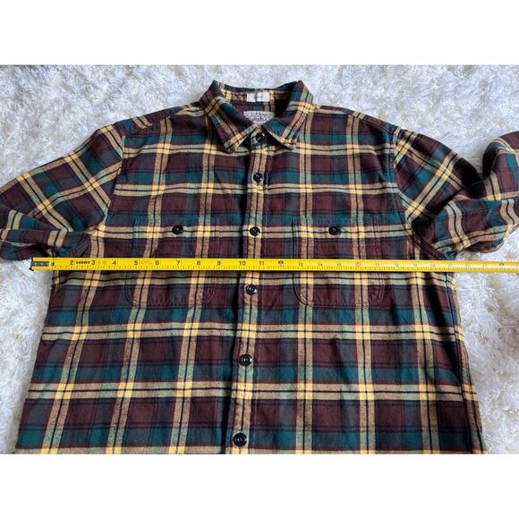 J Crew Mens Mid Weight Flannel Shirt Plaid Button Up Shirt Gorpcore Lumberjack - Picture 3 of 6